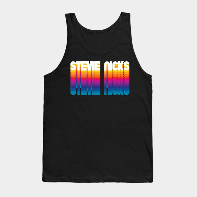 Retro Stevie Personalized Name Gift Retro Rainbow Style Tank Top by Time Travel Style